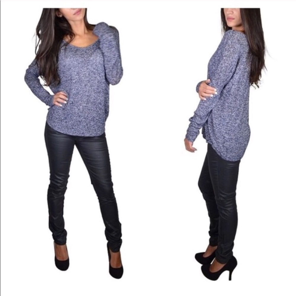 Blue V-Neck Sweater